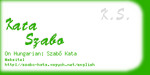 kata szabo business card