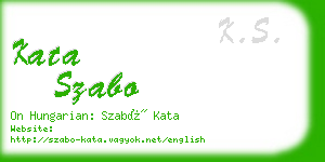 kata szabo business card